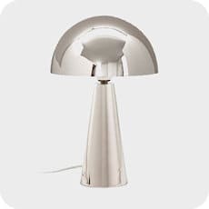 Lampe de table en métal argent - Mobb-fr
